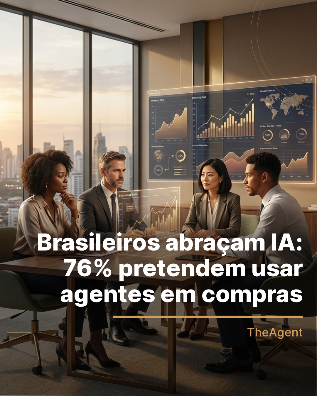 Brasileiros abraçam IA: 76% pretendem usar agentes em compras